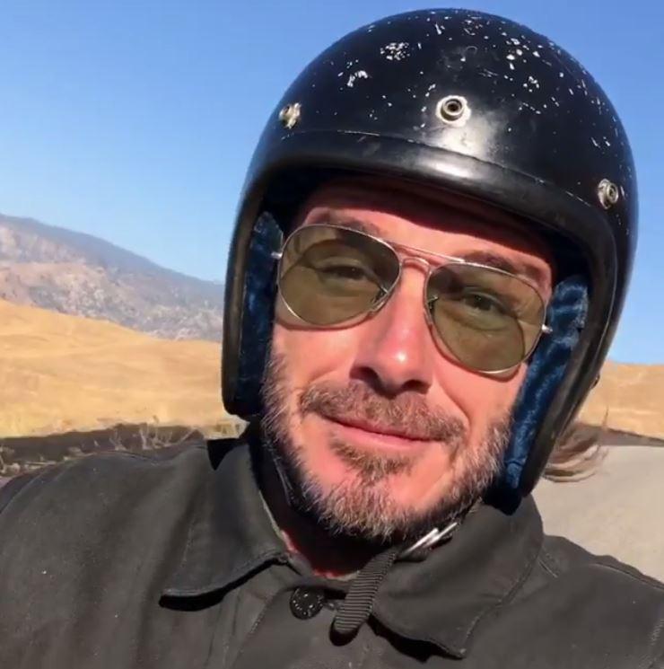  The retired footballer posted selfies of him riding across the highways