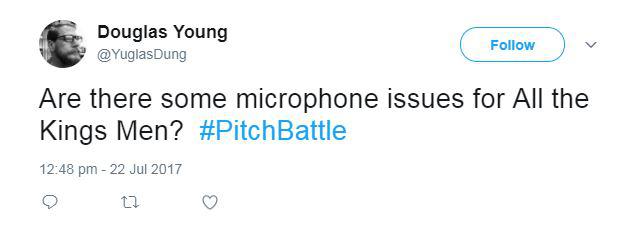  Viewers noticed there were microphone issues during the final battle