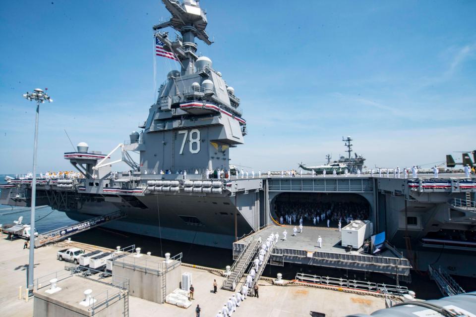  The USS Gerald R Ford maintains a crew of 2,600 sailors