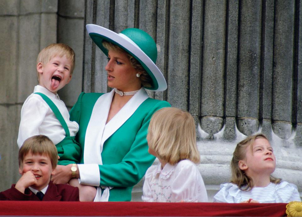  A young Prince William, bottom left, is heard walking into one of the recording sessions