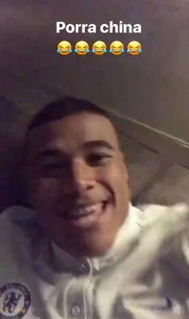  Kenedy caused outrage in China after posting an offensive message on Instagram saying "f***ing China"