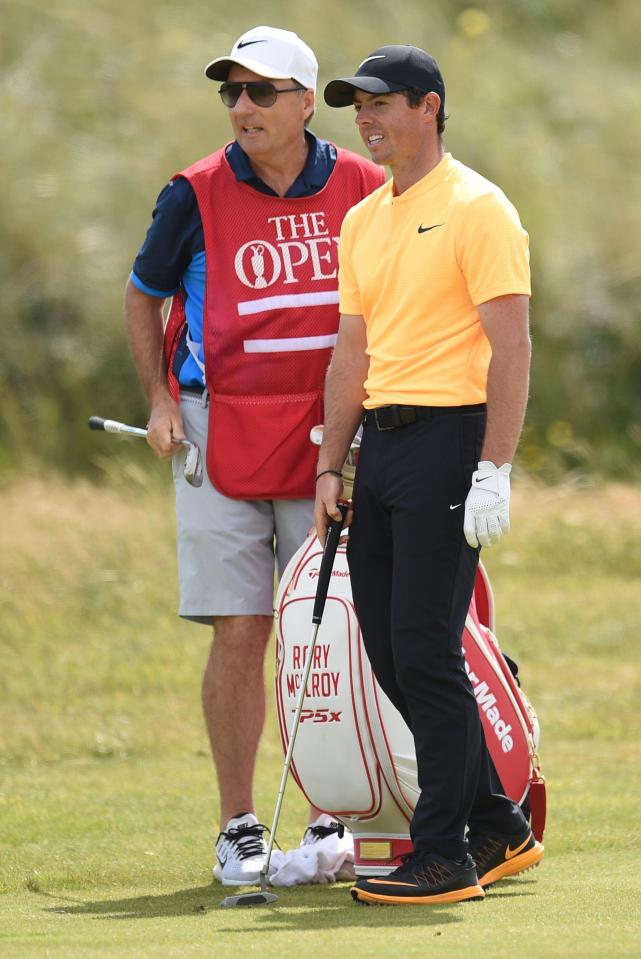  Rory McIlroy and JP Fitzgerald at the Open in Royal Birkdale just over a week ago