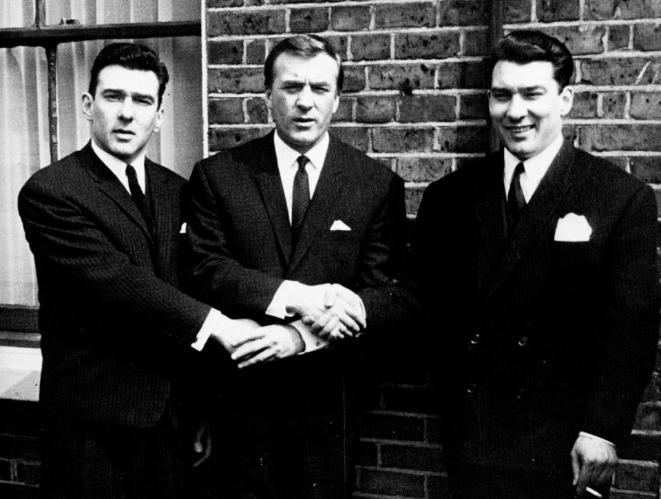 Three Kray brothers pictured together: from left, Reggie, Charlie and Ronnie