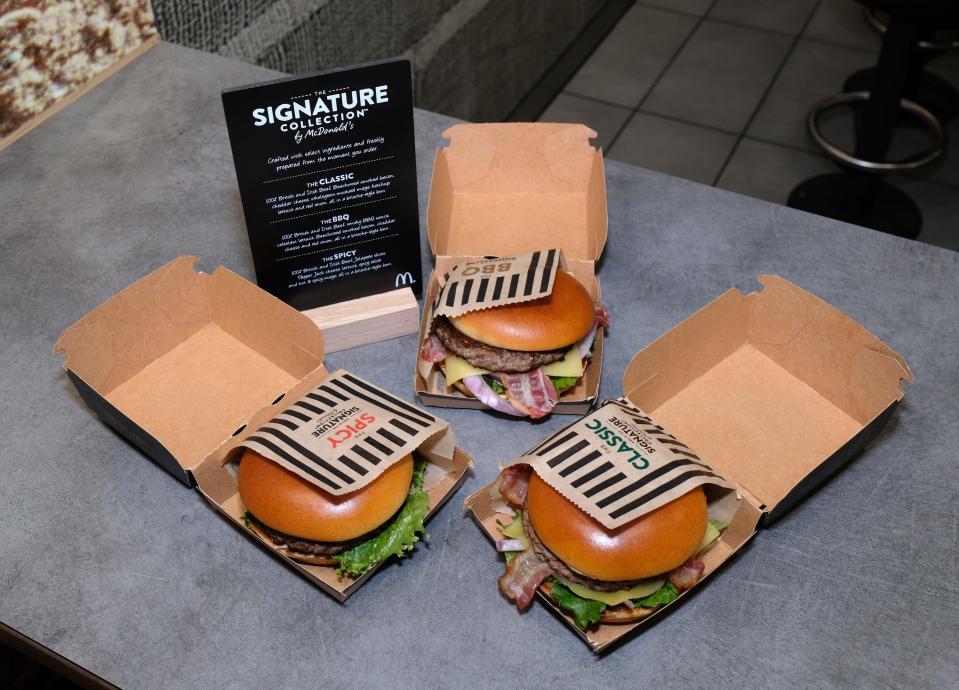  The gourmet burgers are the first permanent range to earn a place on McDonald’s menu in 30 years - and are available from select stores