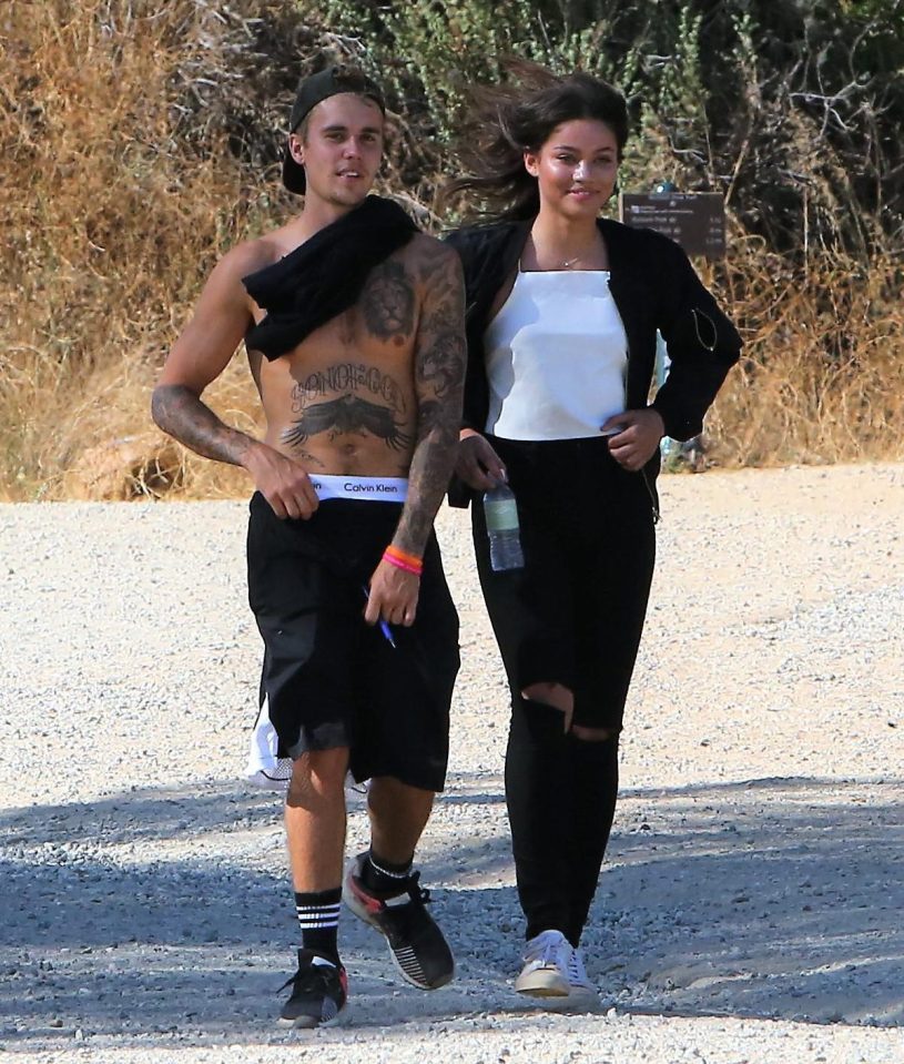  Justin shared a picture of them hiking on Instagram