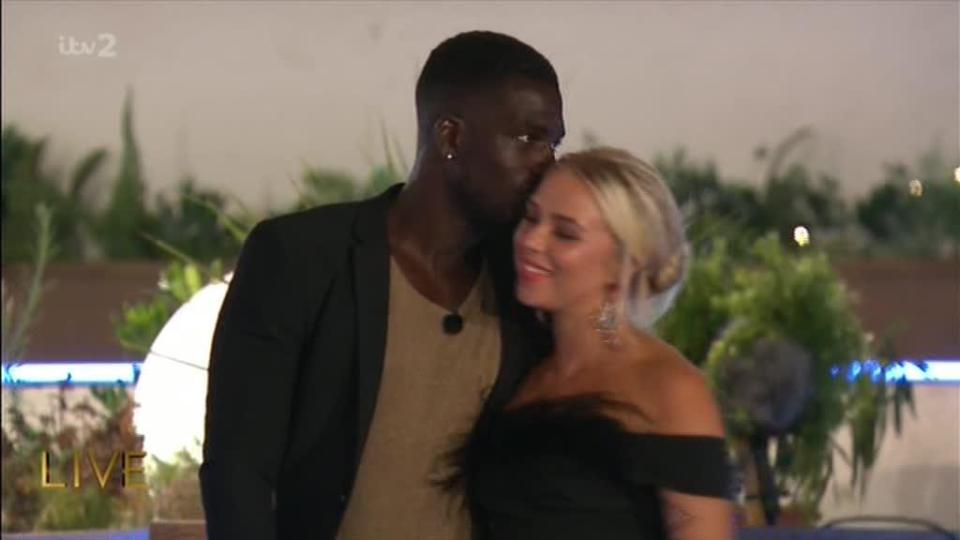  Marcel kissed Gabby as they were named fourth place couple