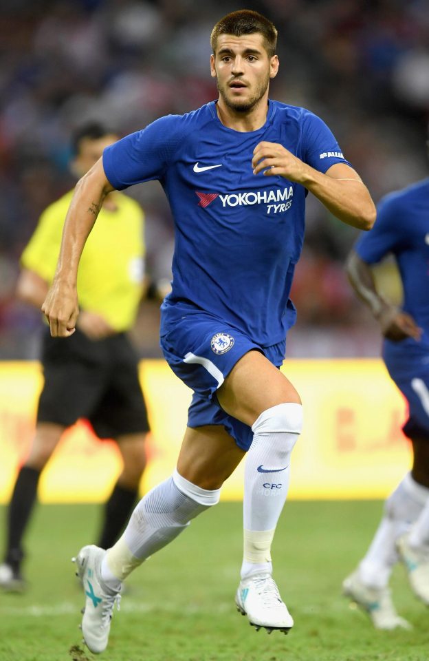 Alvaro Morata made his first appearance since completing his move to Chelsea