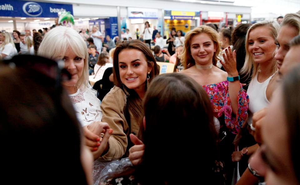  Kem's girlfriend Amber Davies got an equally warm welcome from her loved ones