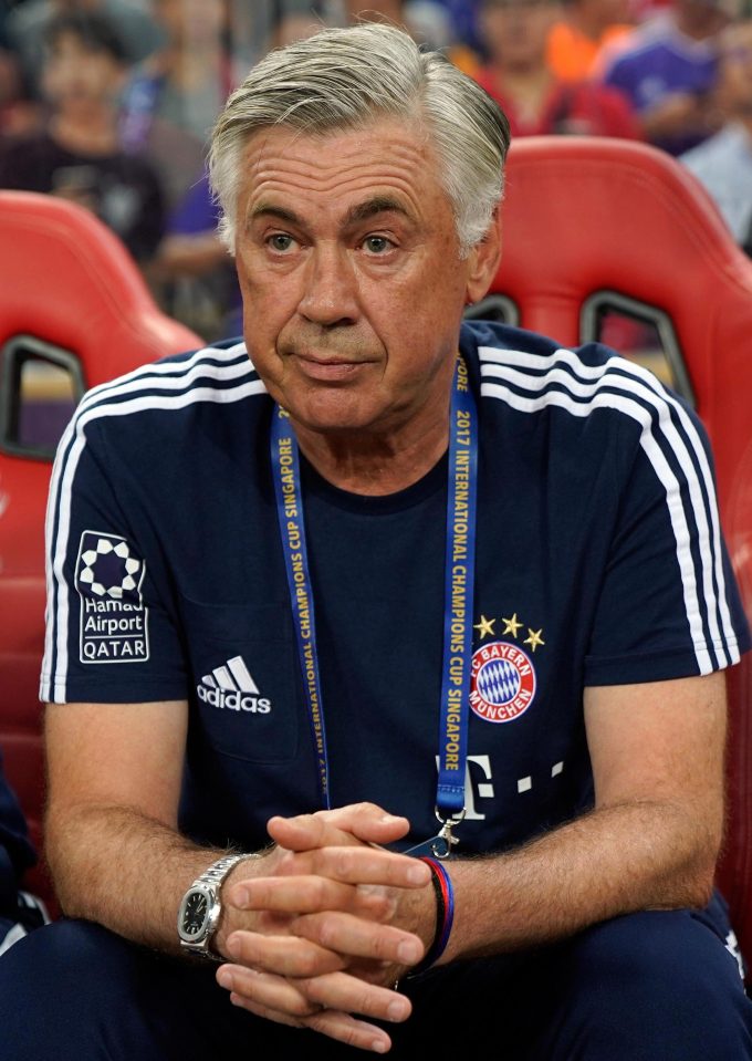  Carlo Ancelotti's Bayern Munich beat Chelsea 3-2 in pre-season