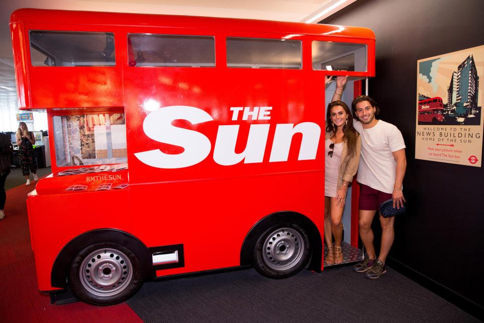  The couple took a tour round The Sun offices shortly after landing back in the UK