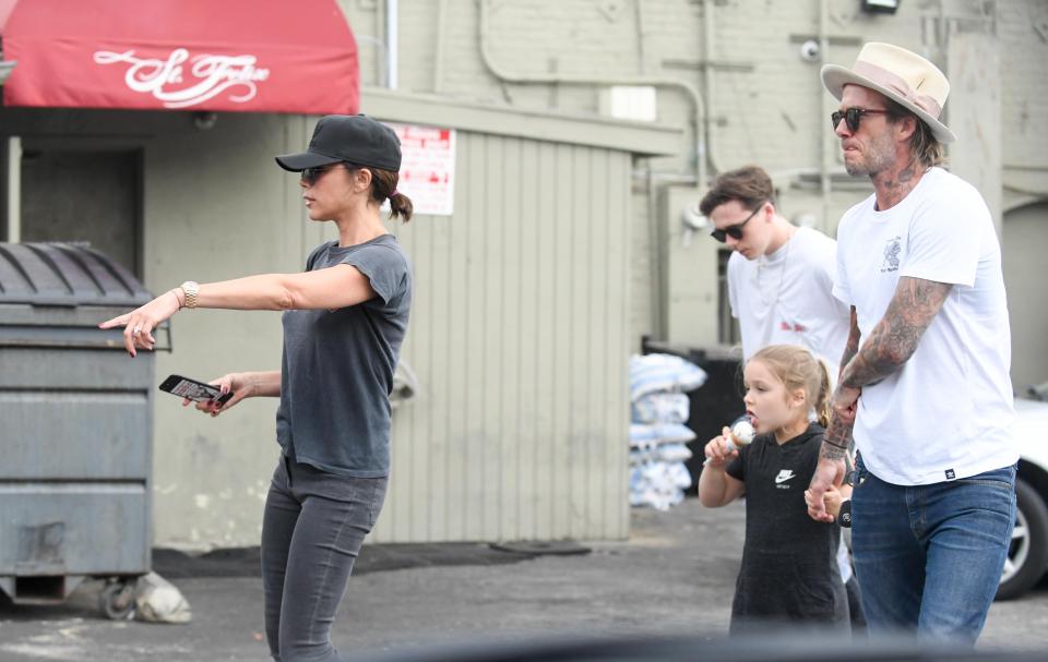  David and Victoria Beckham treat their kids to ice cream