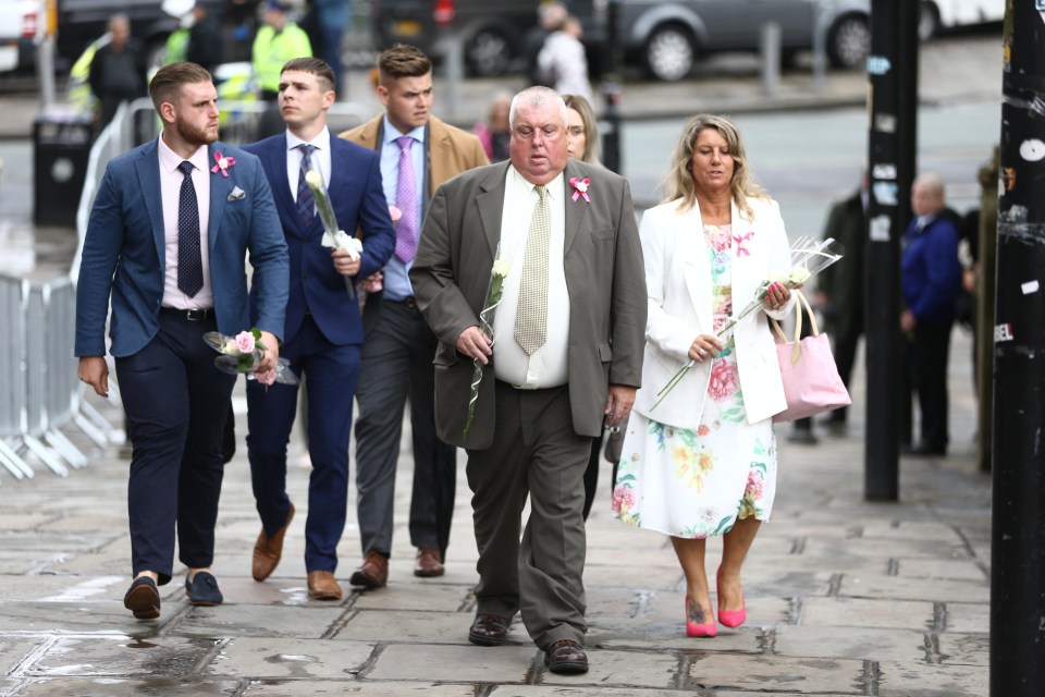 Mourners arrived at Manchester Cathedral for the funeral