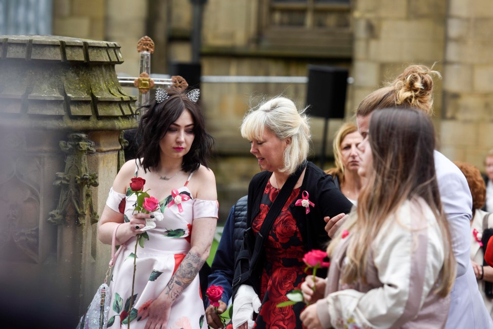 Her sister Ashlee read out an emotional letter to Saffie during the service