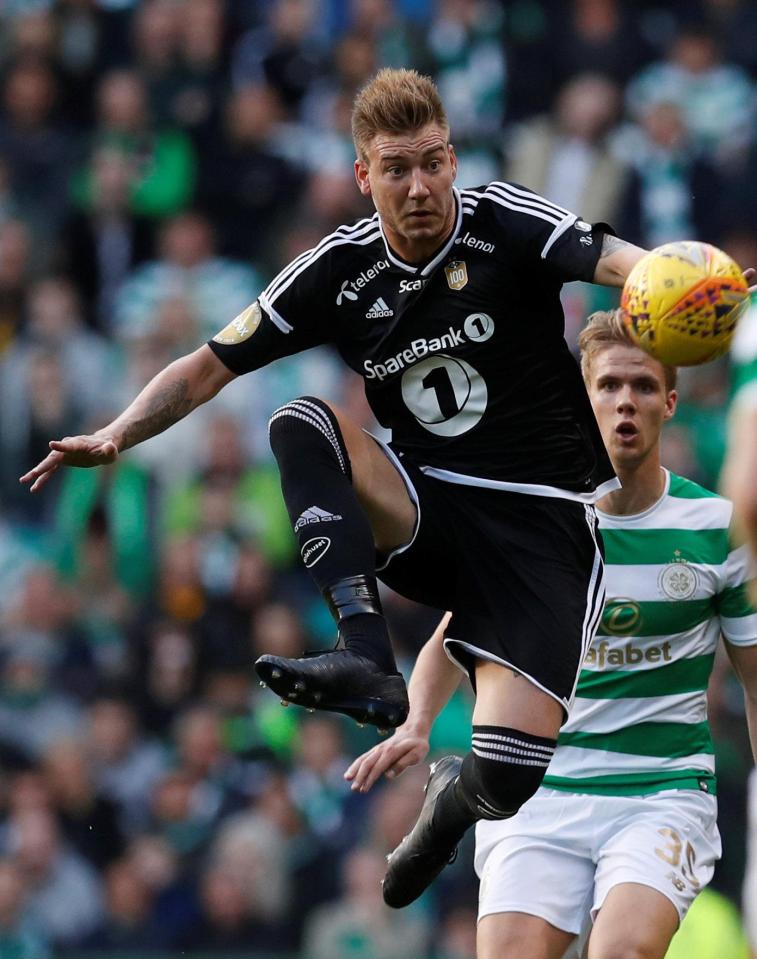  Former Arsenal star Nicklas Bendtner hopes to send Rosenborg into the Champions League group stages