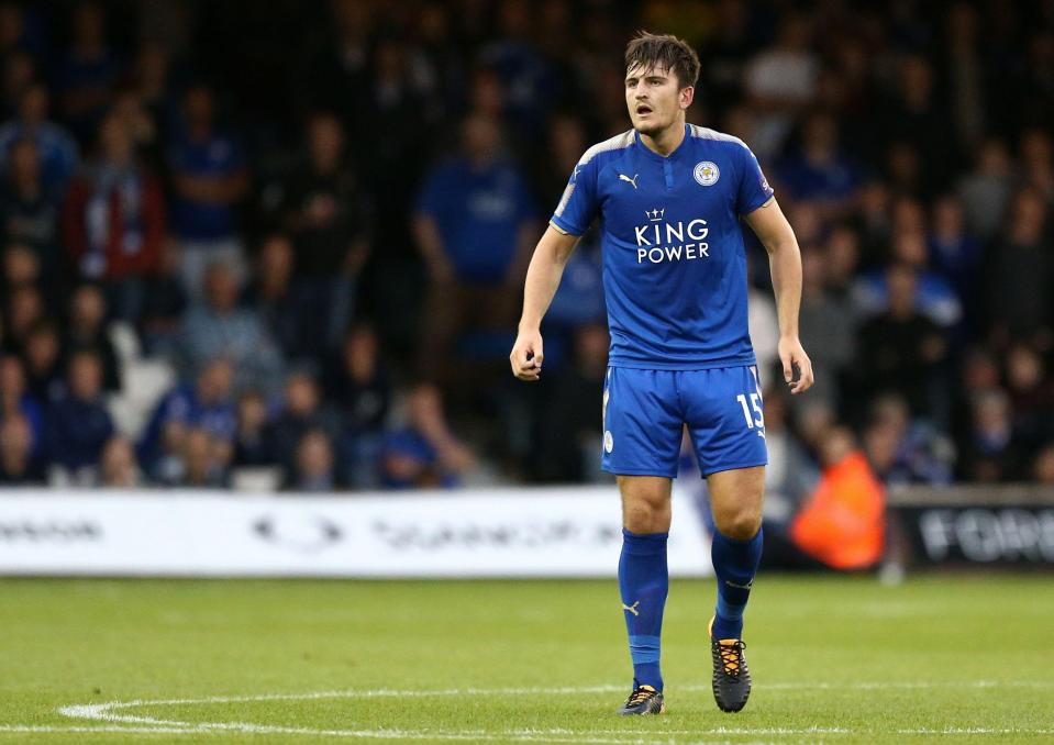  New Leicester defender Harry Maguire will be looking to stop the French striker