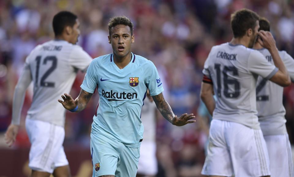  Neymar scored against Manchester United during the pre-season tour of USA