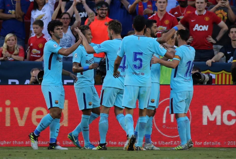  Barcelona got the better of Man United in their clash in Landover, Maryland