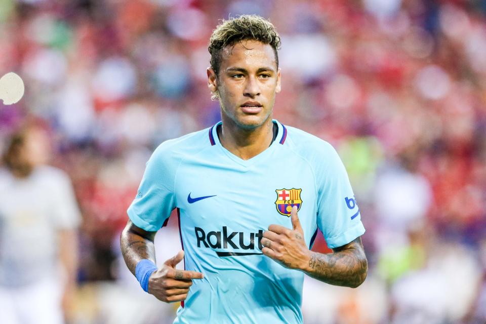  Neymar in action for Barcelona during pre-season tour of the USA