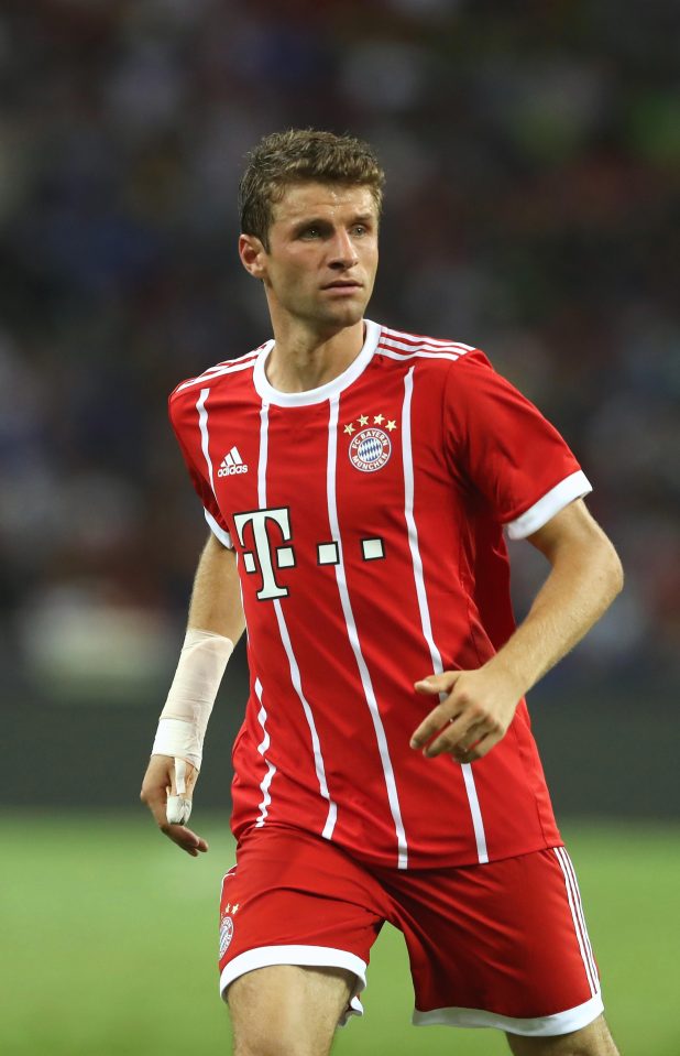  Thomas Muller played in a weakened Bayern side against Chelsea