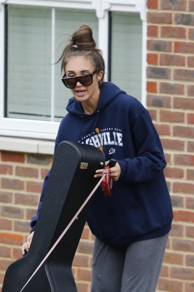  The budding country music star was wearing a Nashville hoodie on her arrival back in Essex