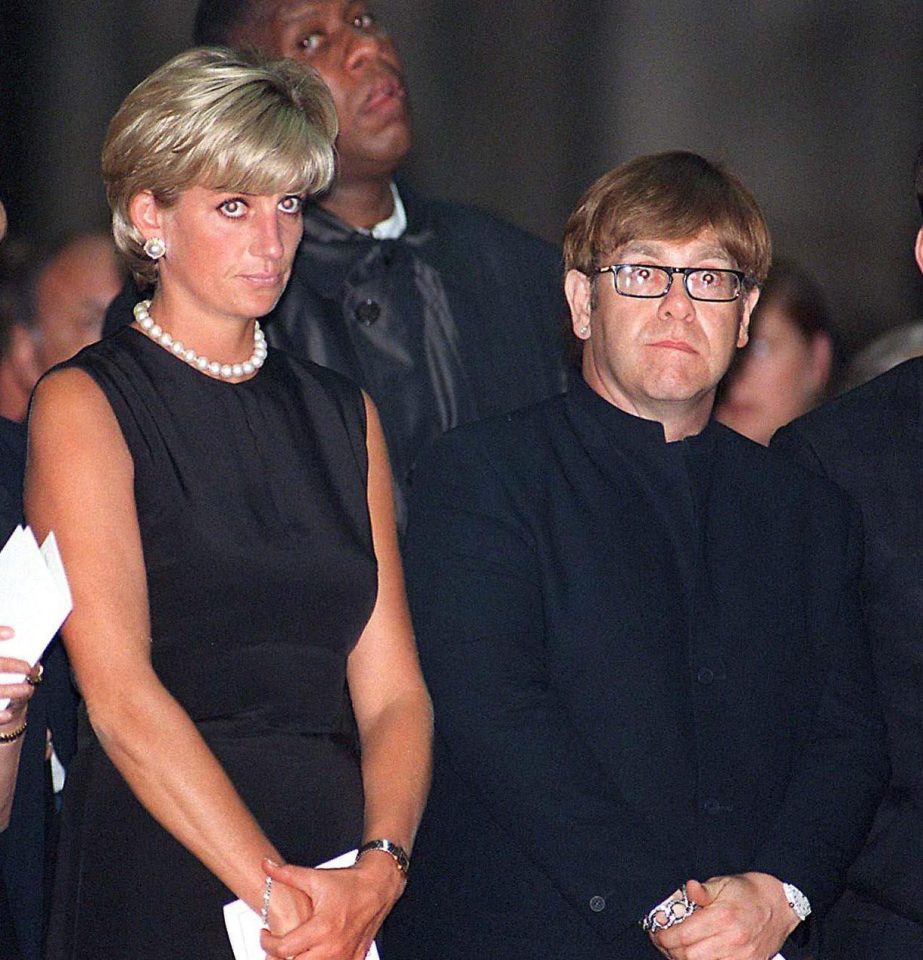  Princess Diana became close with singer Elton John during while raising money for charity together