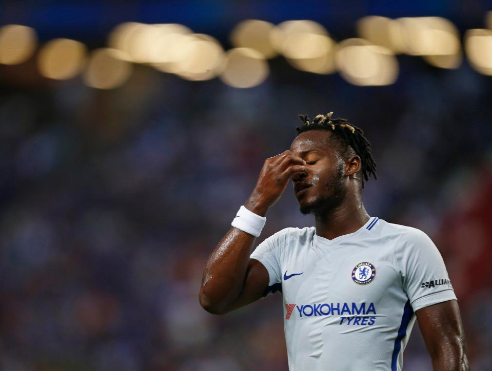 Michy Batshuayi looked distraught during the loss in Singapore