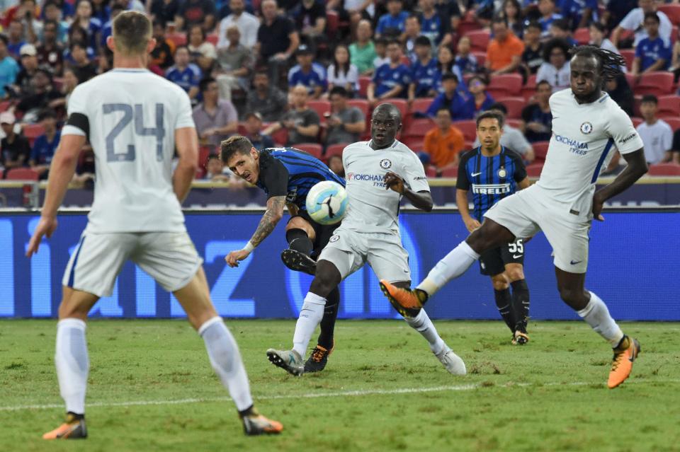 Stevan Jovetic got on the scoresheet just before half-time in Singapore