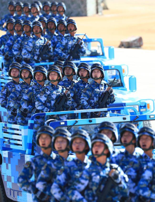  Chinese female regiments also took part in the parade in Inner Mongolia