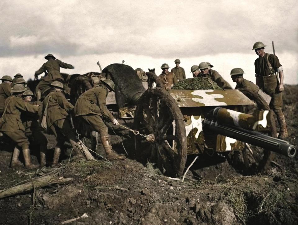  Remarkable colourised images reveal the incredible struggle endured by British troops in the doomed Passchendaele offensive of July-November 1917