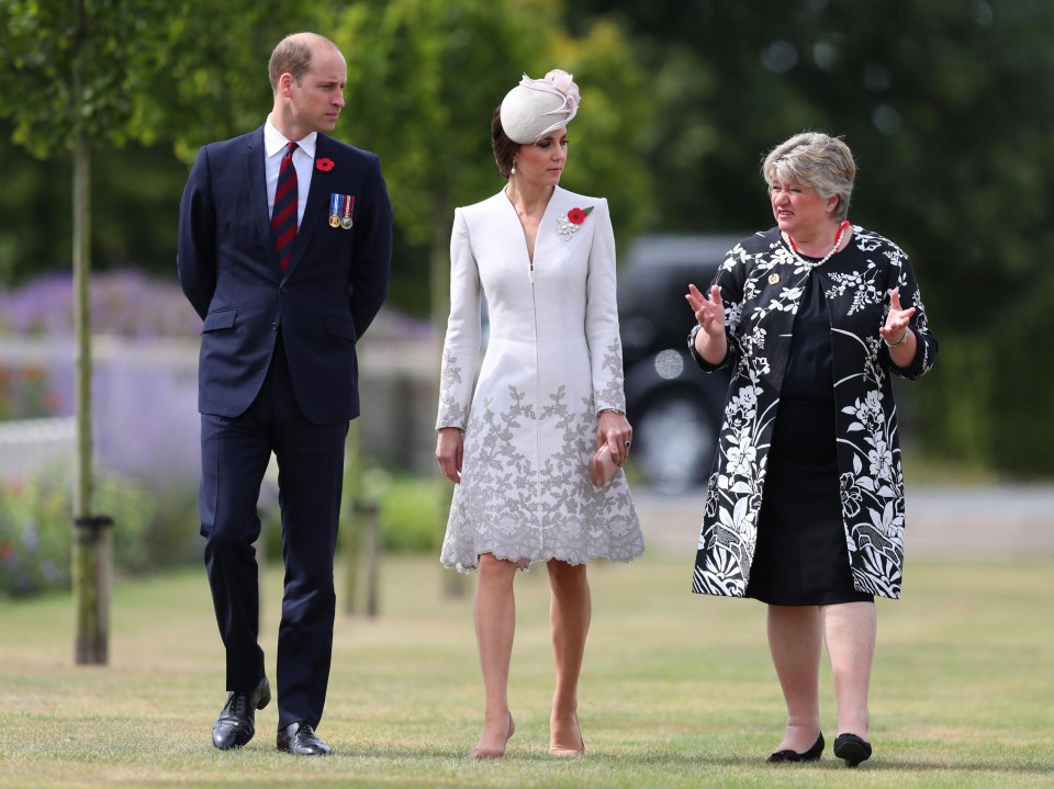 Kate and William wore poppies during their visit to the cemetery in Ypres