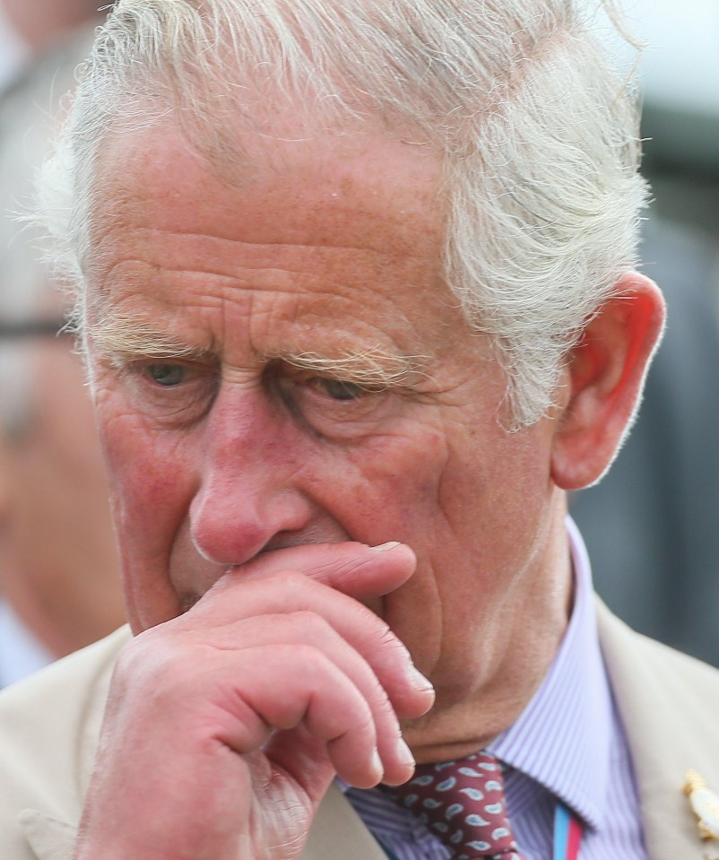 Prince Charles looks emotional as he visits the British Garden Memorial in Zonnebeke as part of the centenary commemorations