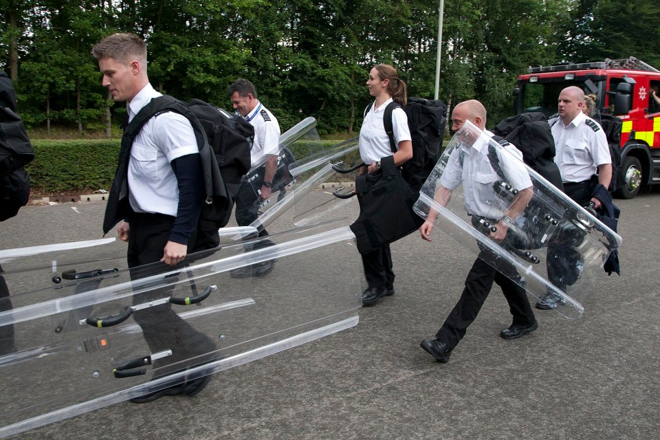 Specialist Tornado Team officers were called to bring the rioting under control