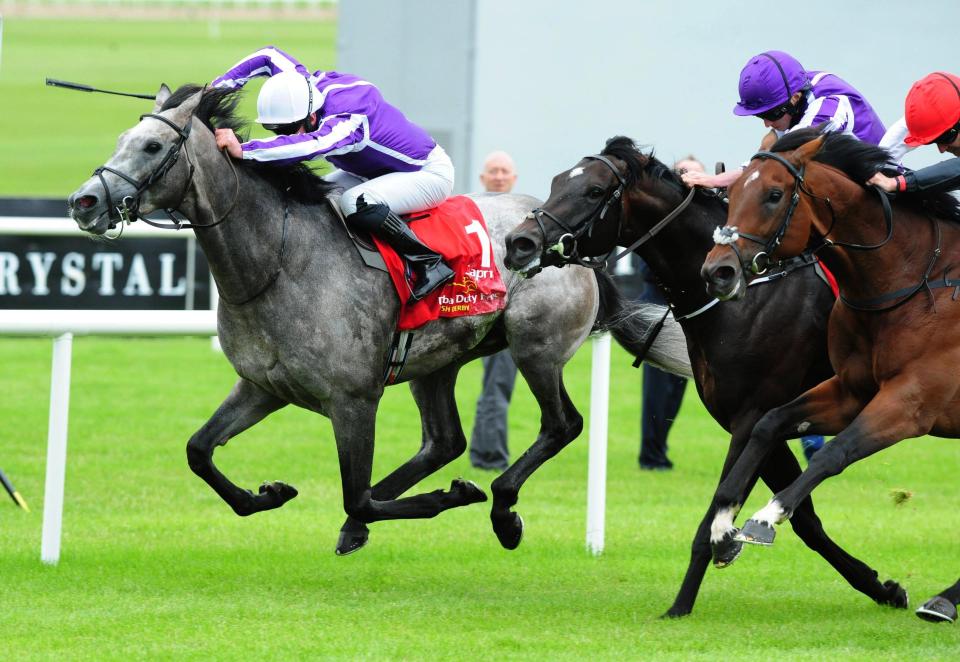  Capri held on from Cracksman and Wings Of Eagles to win the Irish Derby