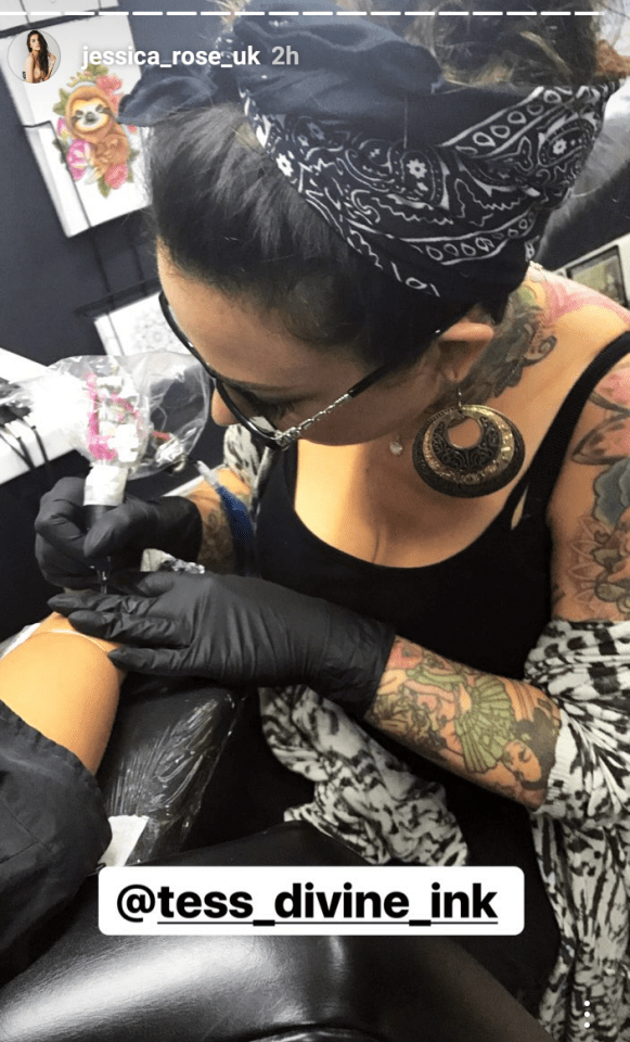  The couple spent three hours at the tattoo studio