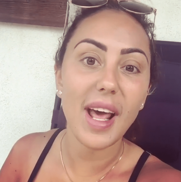  The Geordie Shore star posted the video on Instagram while on holiday