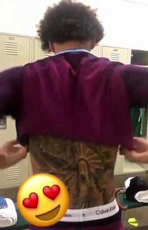 Leroy Sane revealed his tat on Manchester City's Snapchat account