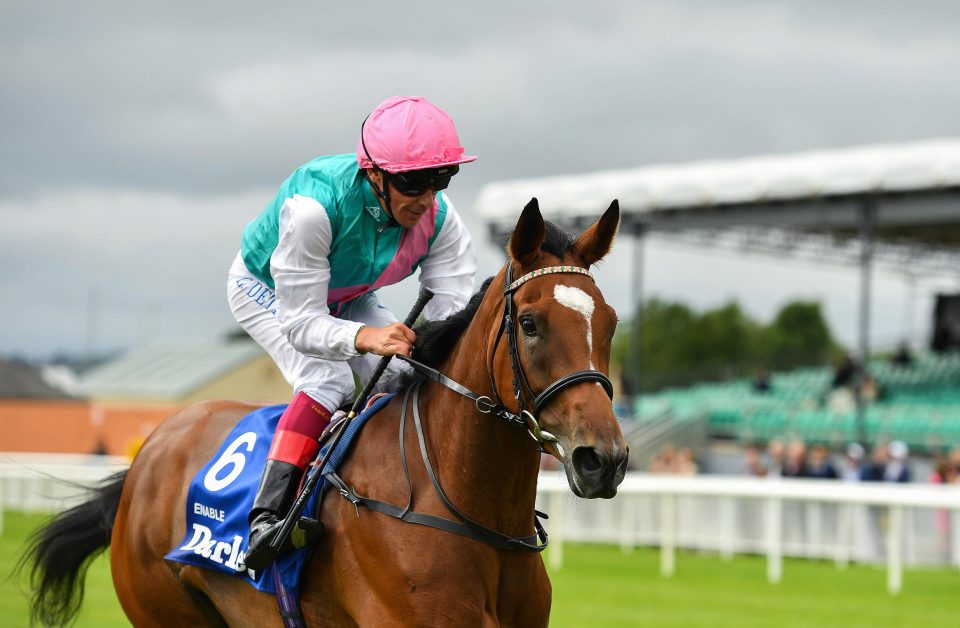  Enable recorded a stunning win in the Irish Oaks under Dettori