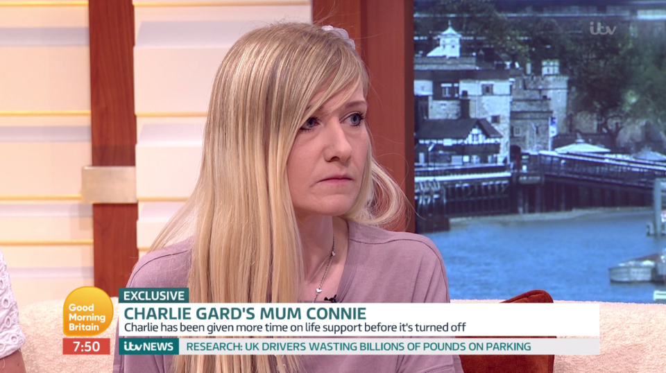  Connie, Charlie's mum, fought back the tears on Good Morning Britain today