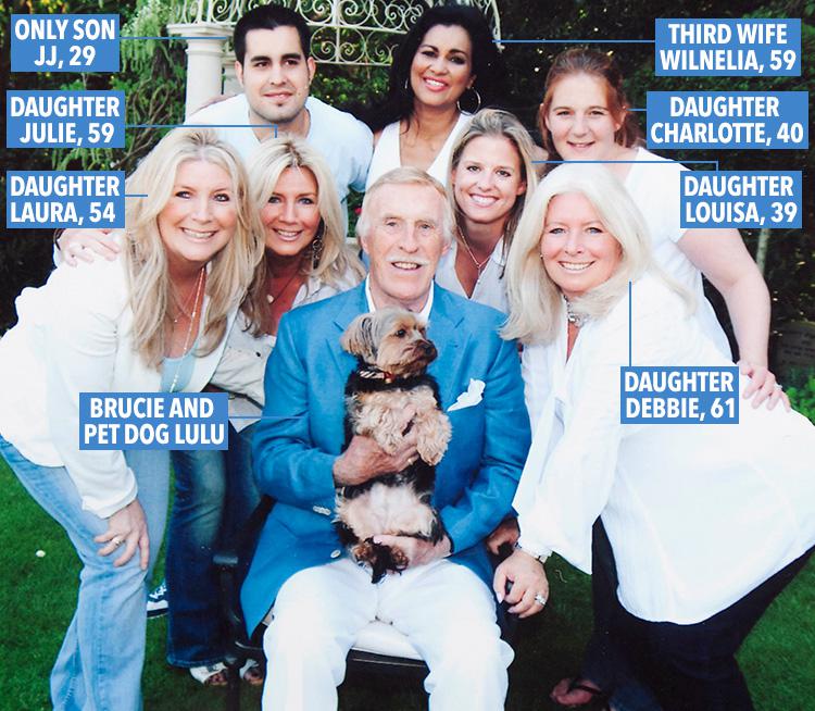  Sir Bruce Forsyth's family, pictured here two years ago, are drawing up plans to honour the TV legend with a public memorial