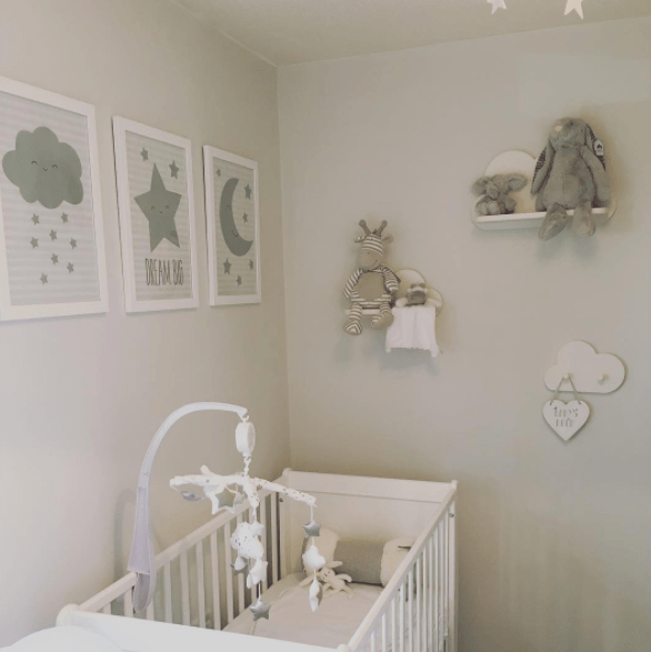  Chanelle shared a photo of her baby's nursery earlier this month