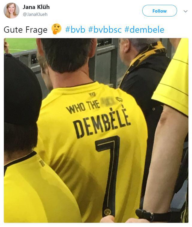  A viral photo showing the words 'who the f*** is' written above Ousmane Dembele's name has emerged