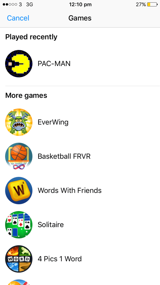  Messenger features the classic PAC-MAN among other well-known titles