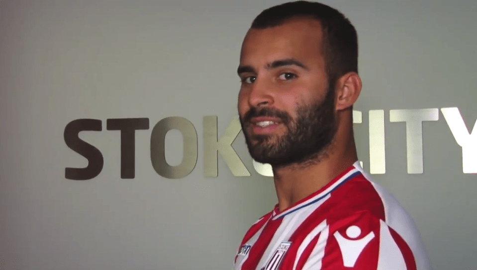  Stoke's video ends with Jese Rodriguez giving a cheeky smile to the camera