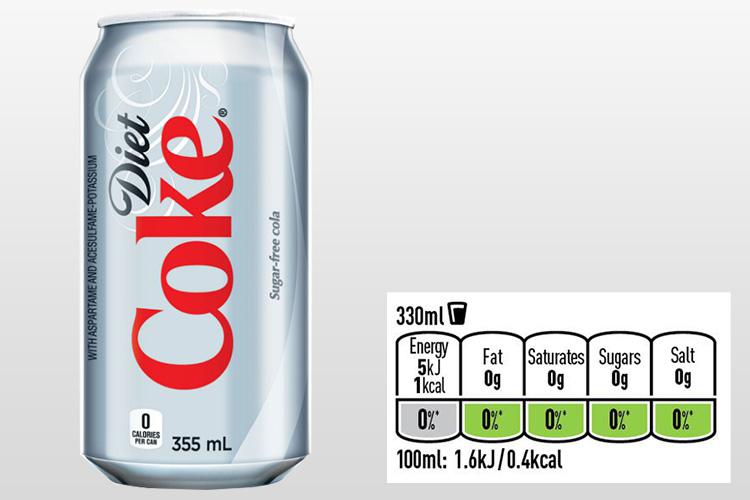  When Diet Coke was first launched in 1982, it quickly became the most popular low-calorie drink, containing just one calorie per 330ml can