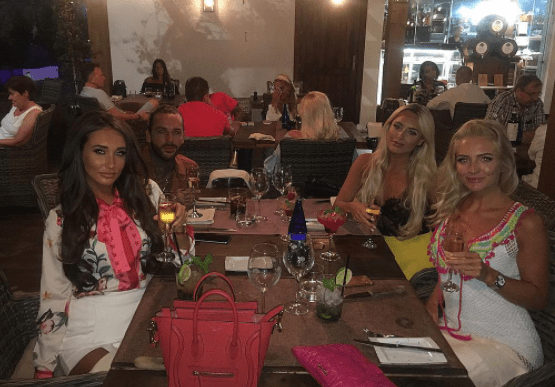  Megan and Pete were at dinner with Towie co-star Amber Turner and another friend