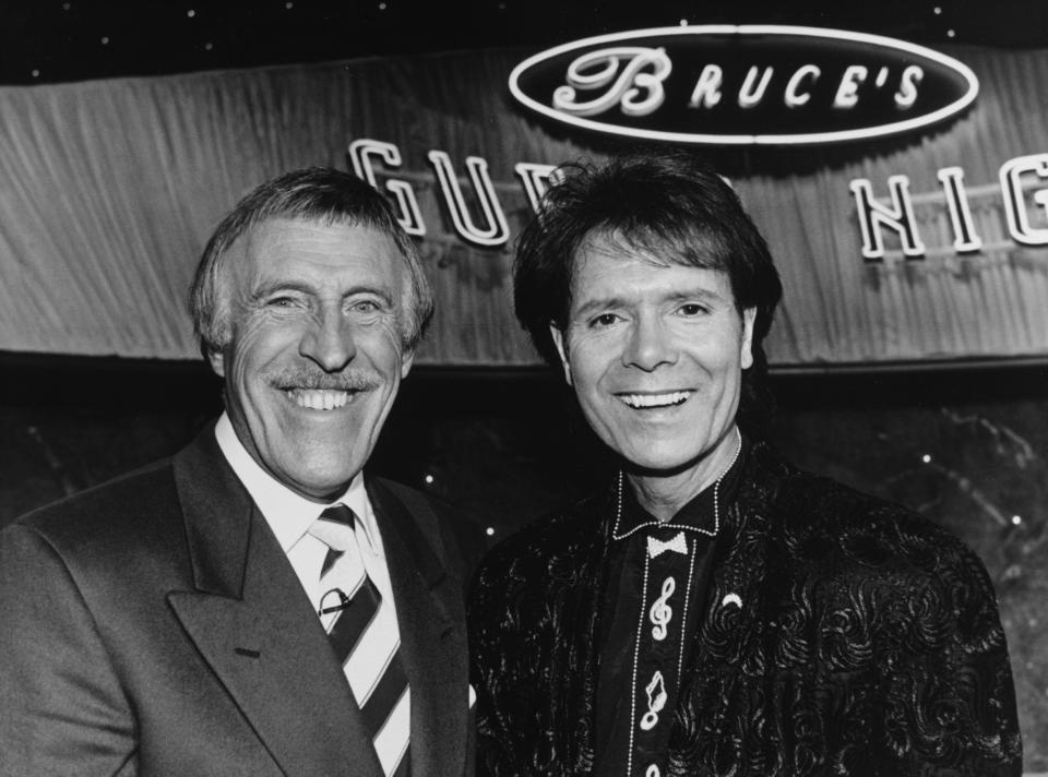  Bruce and his pal Cliff Richard on the set of his TV show