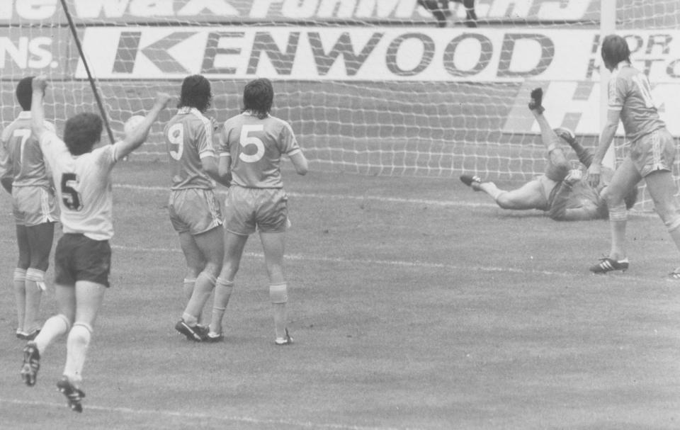  Tommy Hutchinson netted an own goal to force a replay in the 1981 FA Cup final