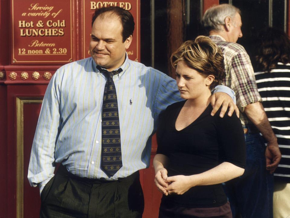  Shaun left his famous role as Barry from EastEnders in 2004 - pictured here with Lucy Speed