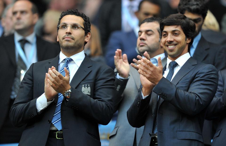  Sheikh Mansour, right, and Khaldoon Al Mubarak are in competition with PSG