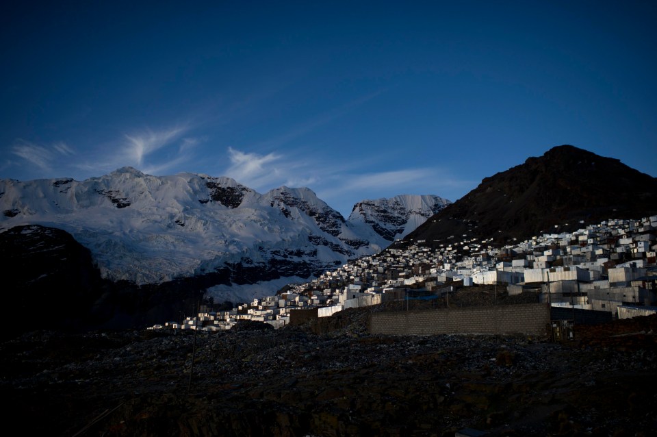 La Rinconada, Peru, was built as a temporary structure and the town has no plumbing, sewage system or rubbish collection